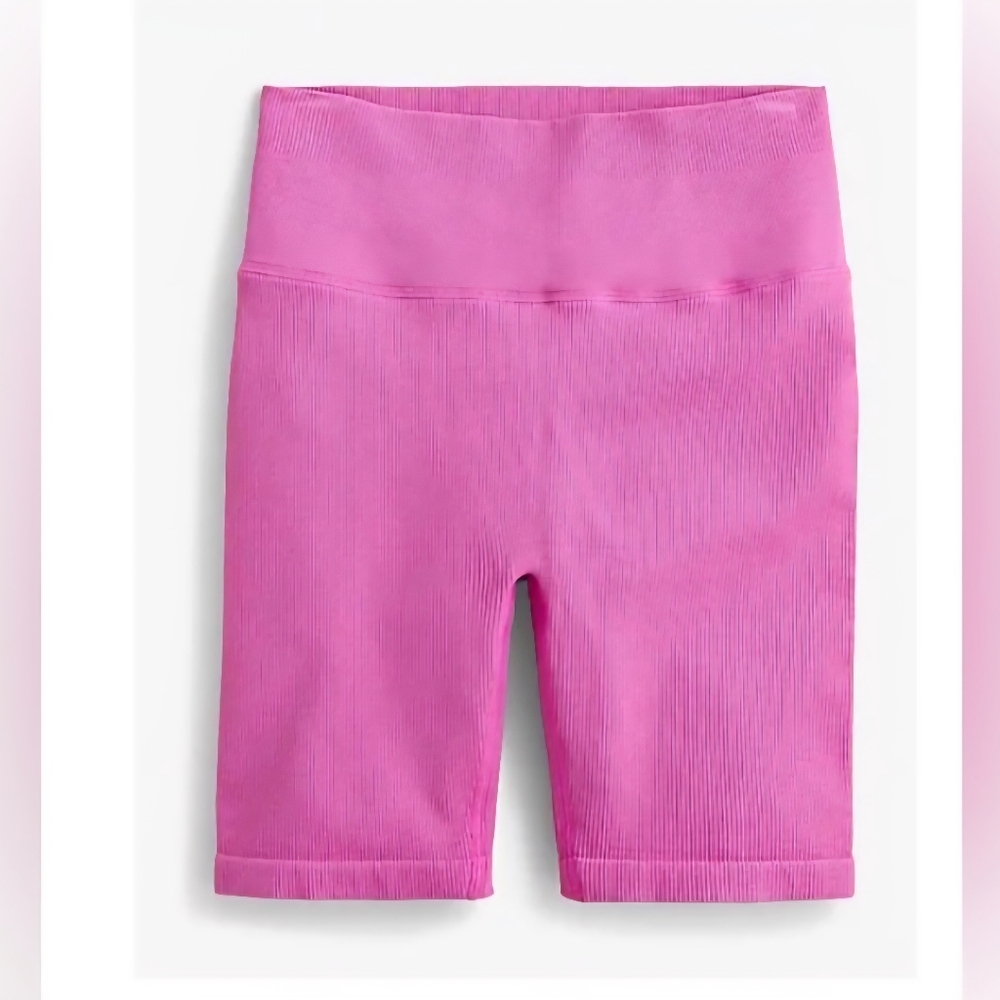 J. Crew SculptStretch Ribbed High-Rise Bike Shorts